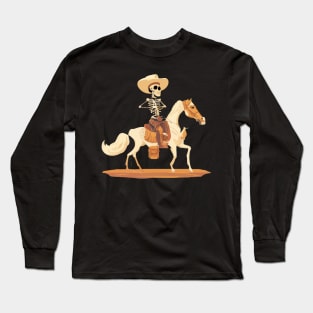 Skeleton cowboy Long Sleeve T-Shirt